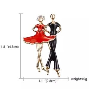3/$23 🆕 Dancer Couple Enamel Pin Brooch